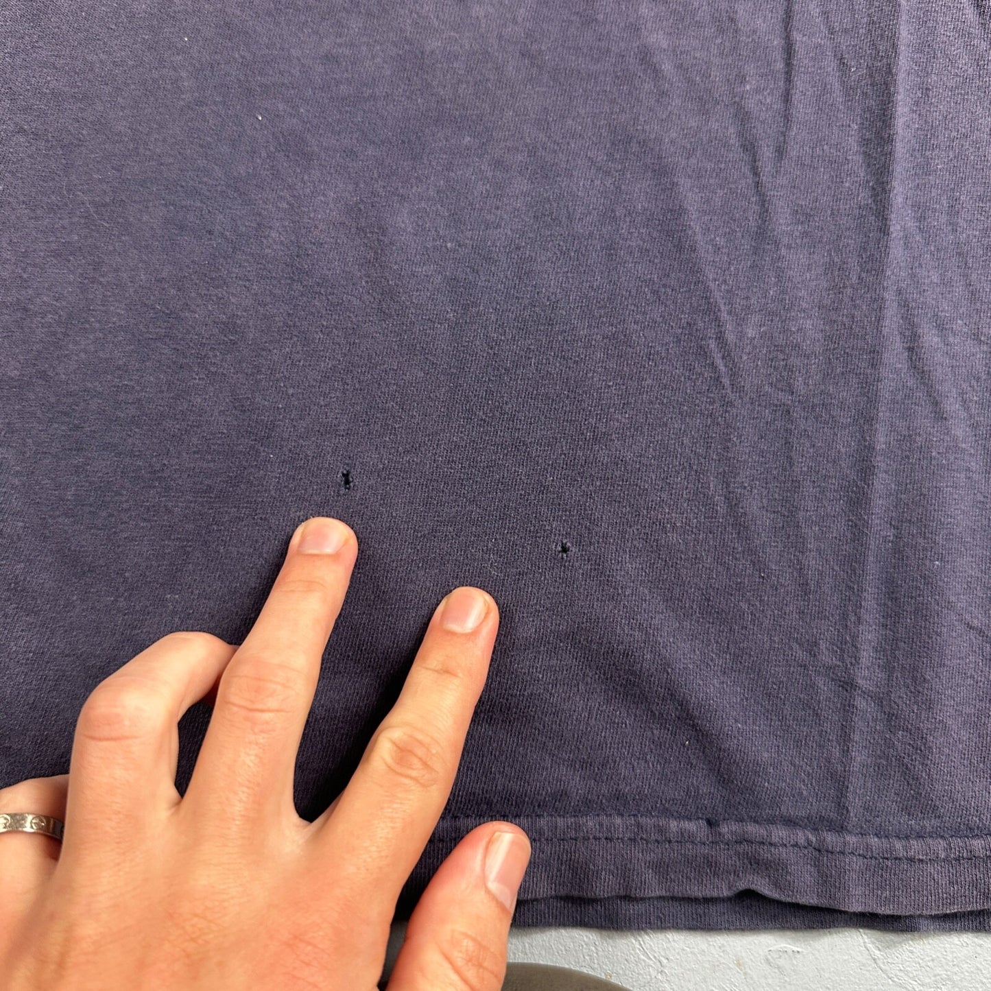 Nike OG Swoosh Logo Y2K VTG T Shirt Center Navy Faded Blue Check 70s Repro