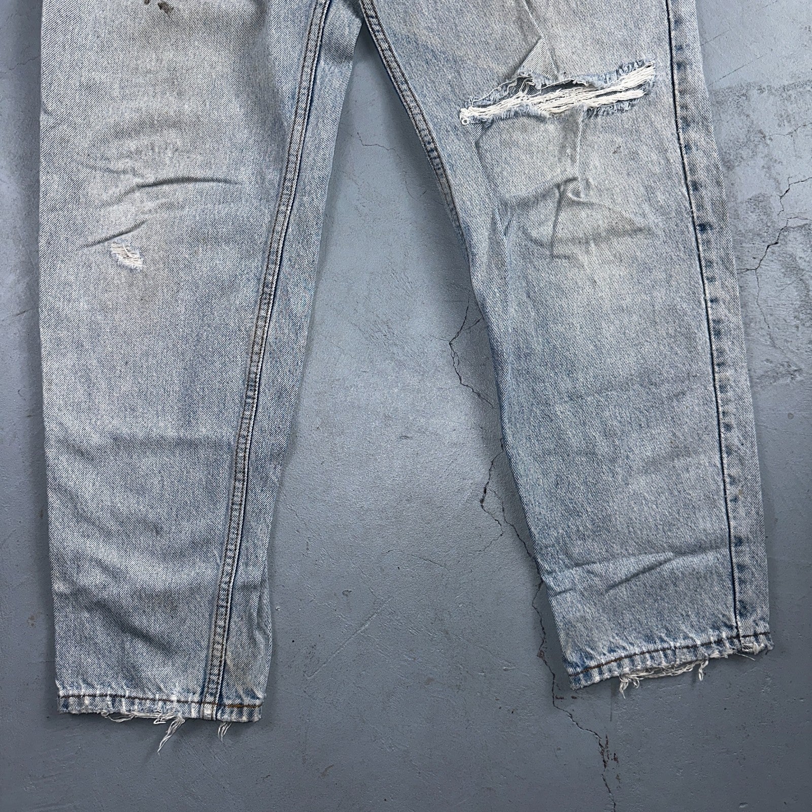 Levis 550 Vintage 90s USA Orange Tab Relaxed Blue Ligh Wash Jeans 36x32 Ac 33x30