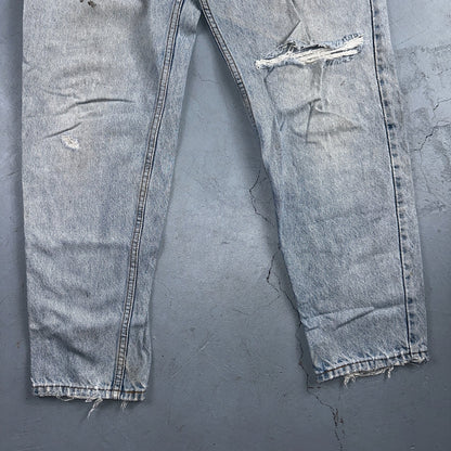 Levis 550 Vintage 90s USA Orange Tab Relaxed Blue Ligh Wash Jeans 36x32 Ac 33x30