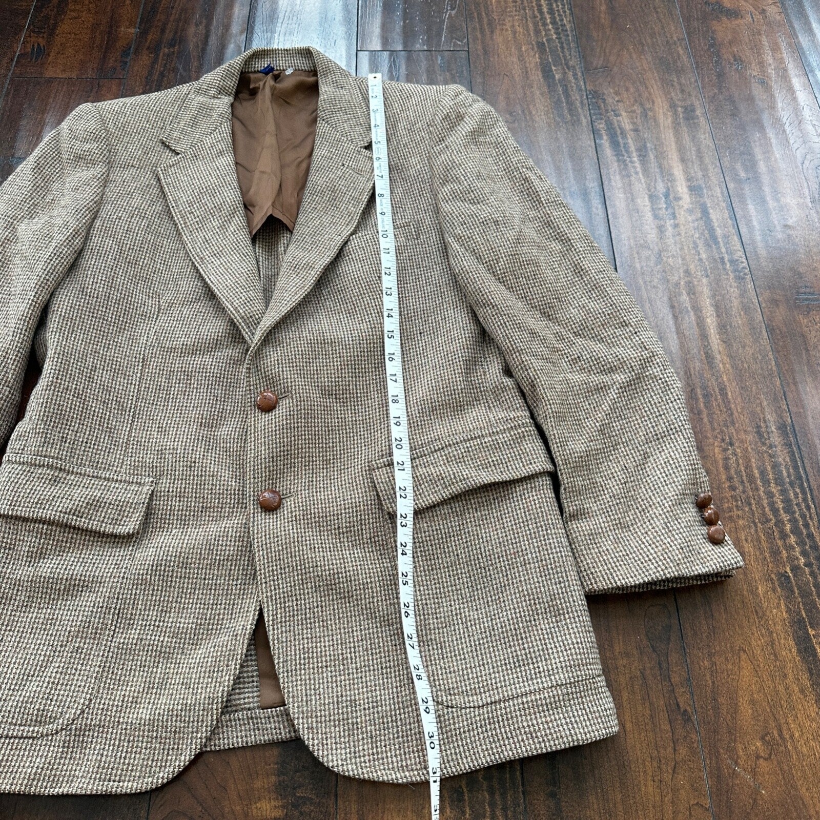 VTG 70s Pendelton Country Traditionals Plaid Single Breasted Blazer Mens Size 38