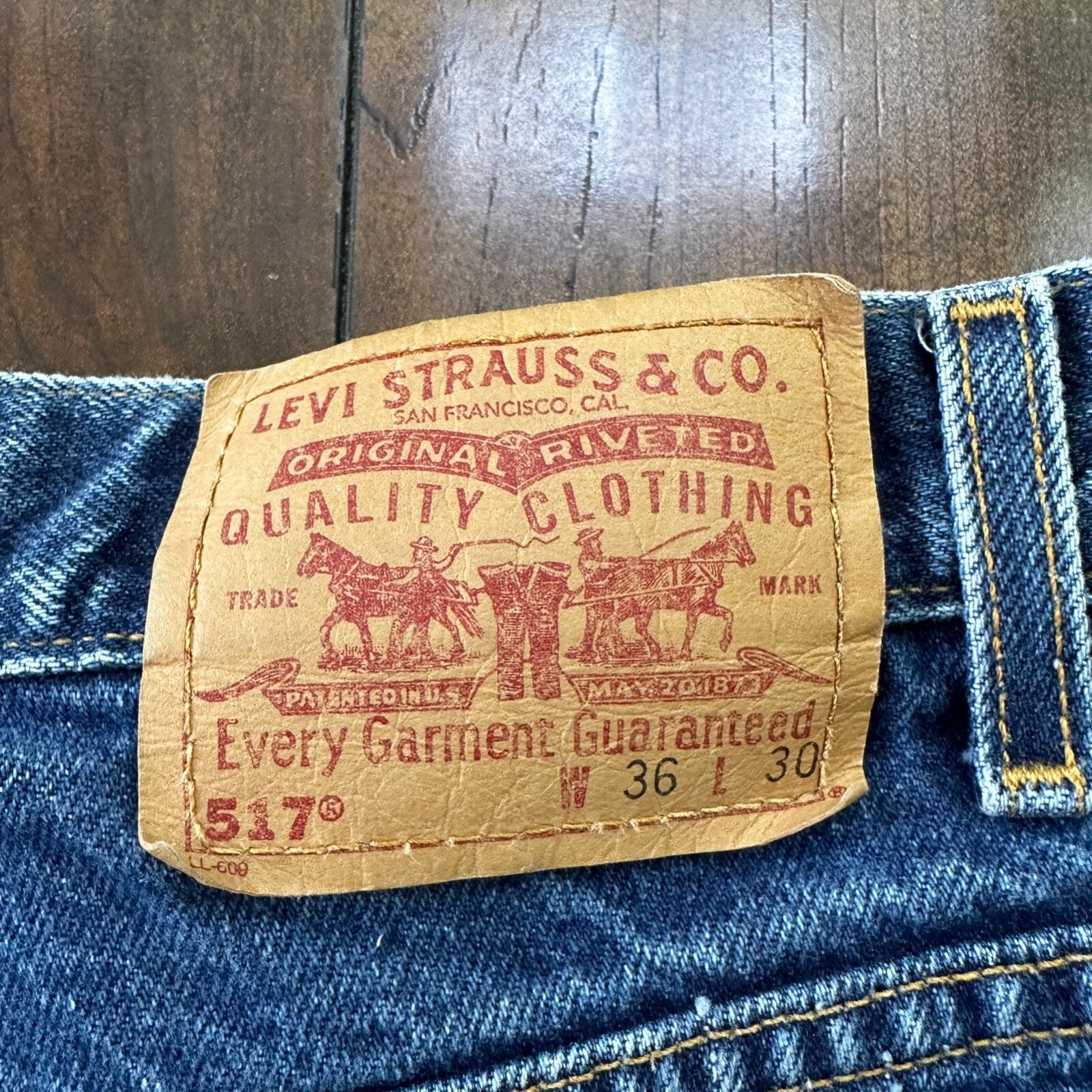 Levis 517 Vintage 90s Med Wash Jeans Boot Cut Mexico Y2K 36x30 Act 34x28