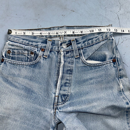 Levis 501 Vintage 80s Redline Selvedge USA XX Jeans Light Wash 27x34 Act 25x29