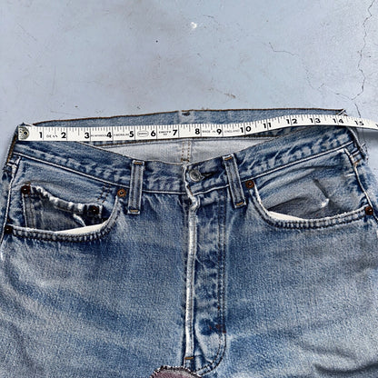 Levis 501 Vintage 80s Redline Selvedge USA XX Jeans Light Wash 1980s Act 29x28