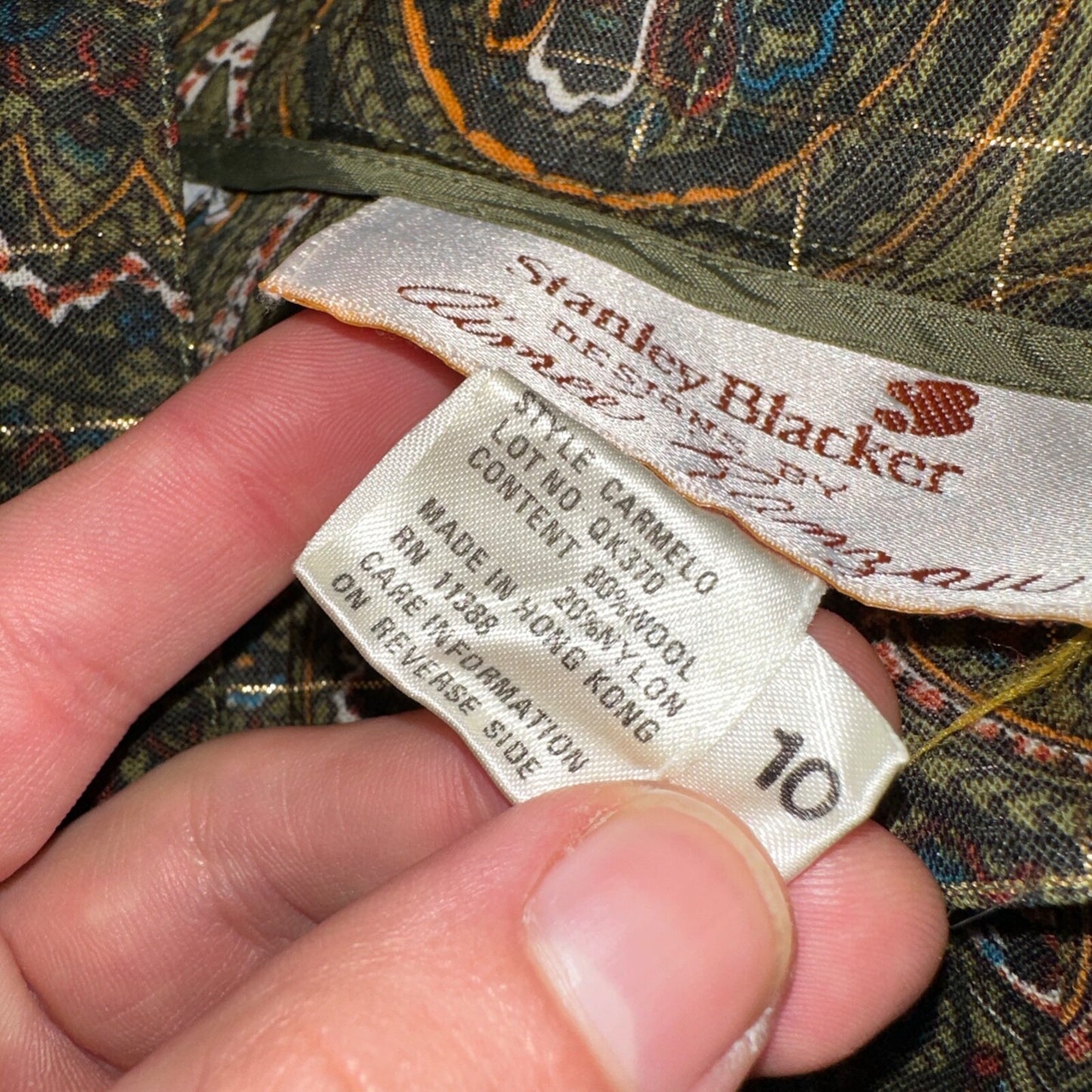 VTG Stanley Blacker Skirt 10 Plaid Wool Midi Light Academia Granny Classiccore