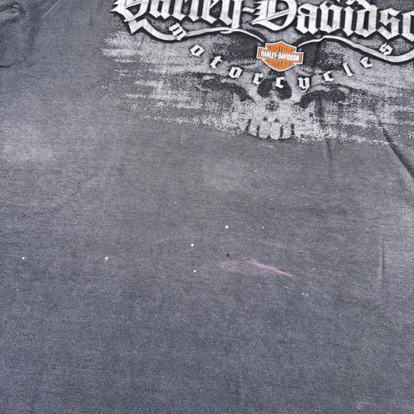 Harley Davidson Eugene Oregon VTG T Shirt Doyles Grunge Faded Black Y2K USA