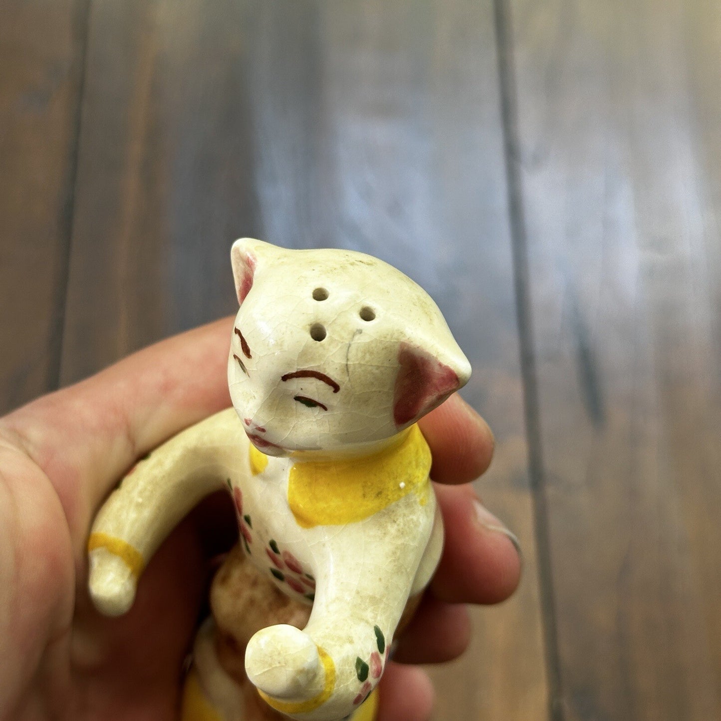 VTG Cat Salt And Pepper Shaker Anthropomorphic Japan Creepy Funny Cute SINGLE