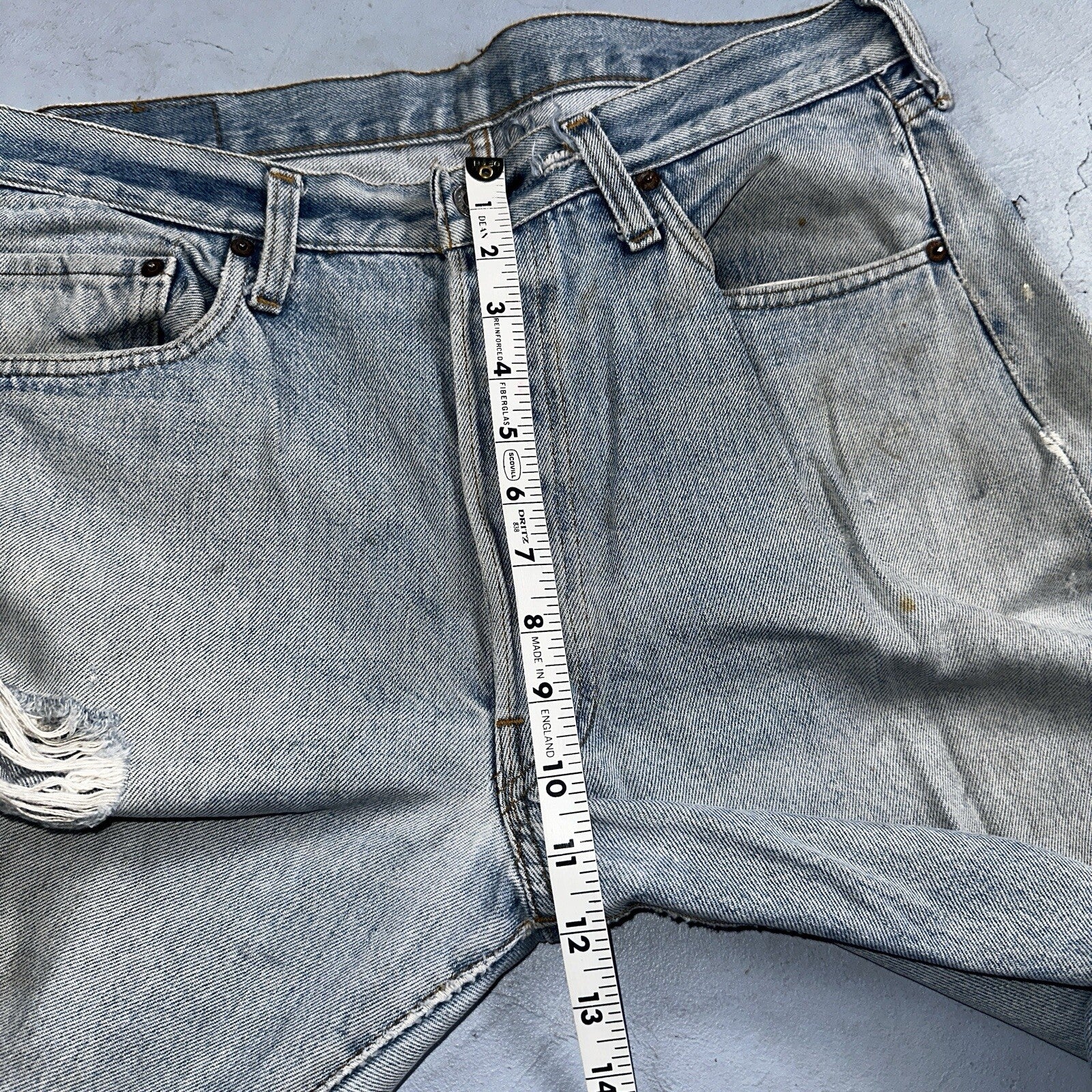 Levis 501 Vintage 80s Redline Selvedge USA XX Jeans Light Wash 36x31 Act 33x28