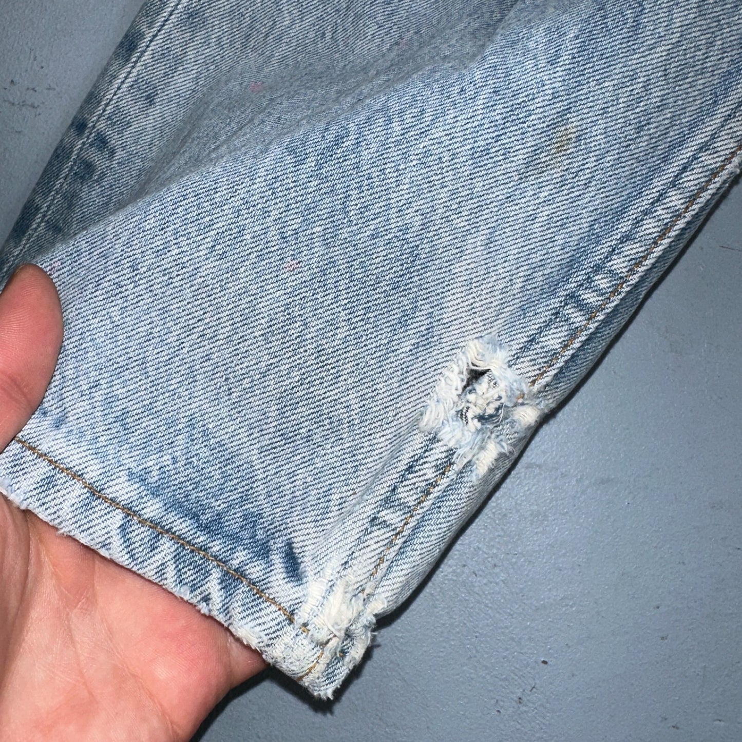 Levis 501 Vintage 90s Mexico Straight Leg Jeans 33x34 Y2K Light Wash Act 30x29