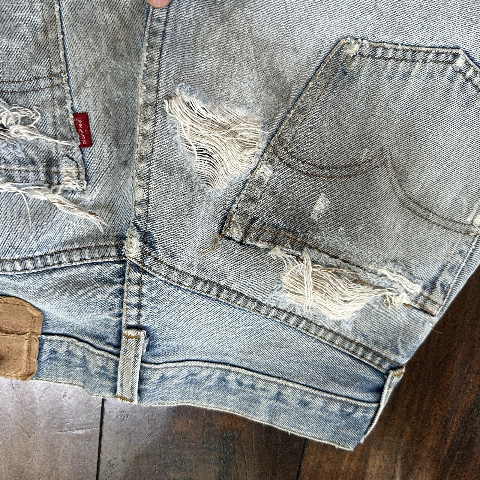 Levis Vintage 80s Redline Selvedge USA 501 XX Jeans 66 70s Light 30x36 Act 27x30