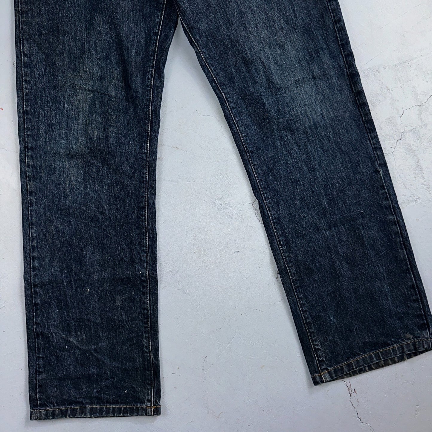 Patagonia Regular Straight 35x33 Organic Cotton Dark Denim Blue Jeans Zipper Fly