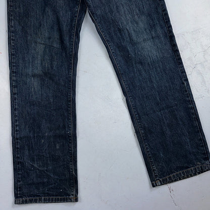 Patagonia Regular Straight 35x33 Organic Cotton Dark Denim Blue Jeans Zipper Fly