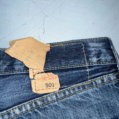 Levis 501 Vintage Y2K XX Straight Leg Jeans Blue Med Wash 33x34 Act 32x31