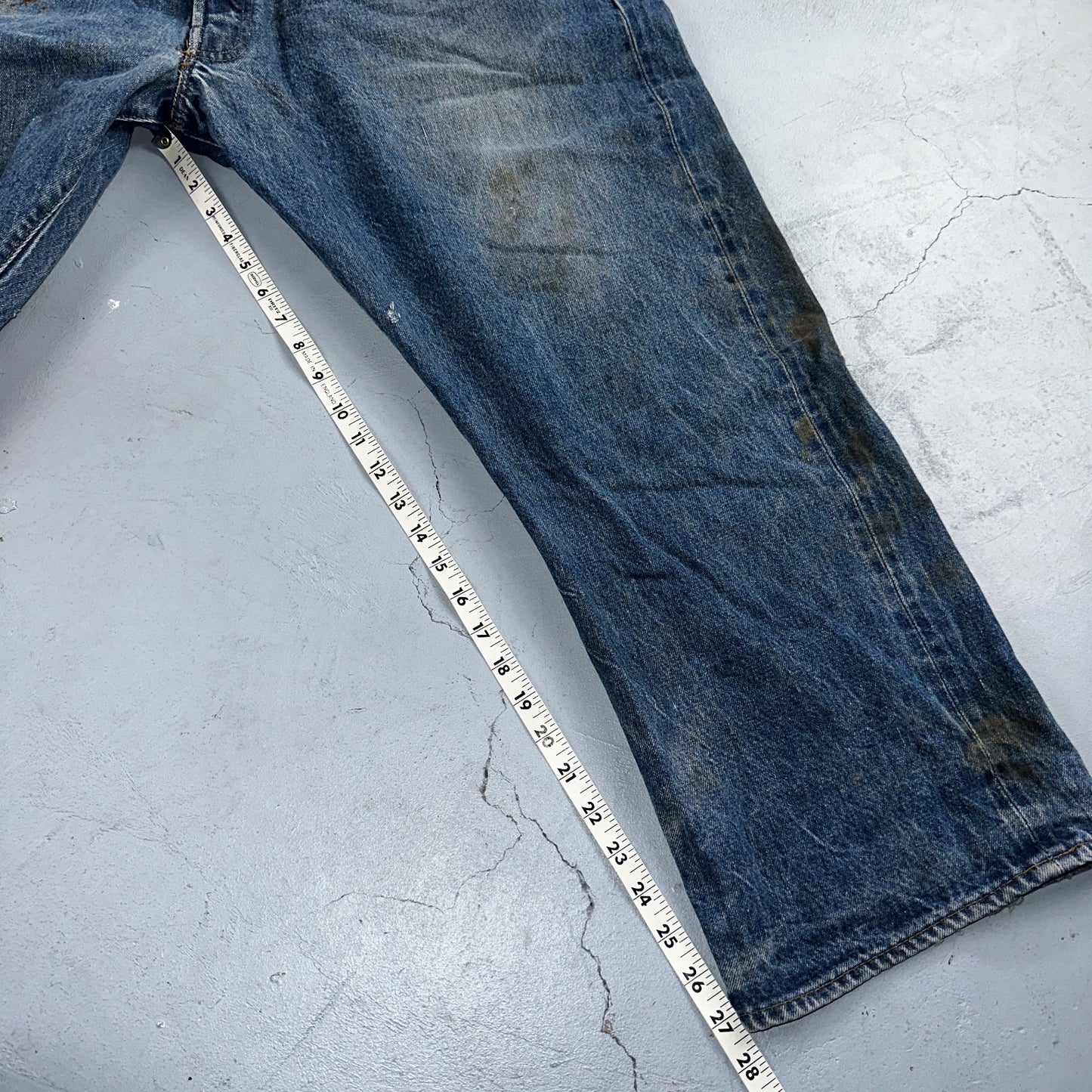 Levis 501 Vintage 80s Redline Selvedge USA XX Jeans Med Wash 48x30 Act 43x27