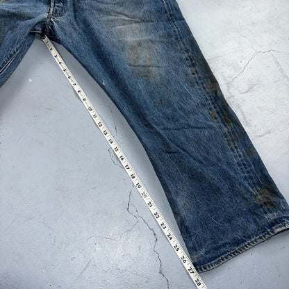 Levis 501 Vintage 80s Redline Selvedge USA XX Jeans Med Wash 48x30 Act 43x27