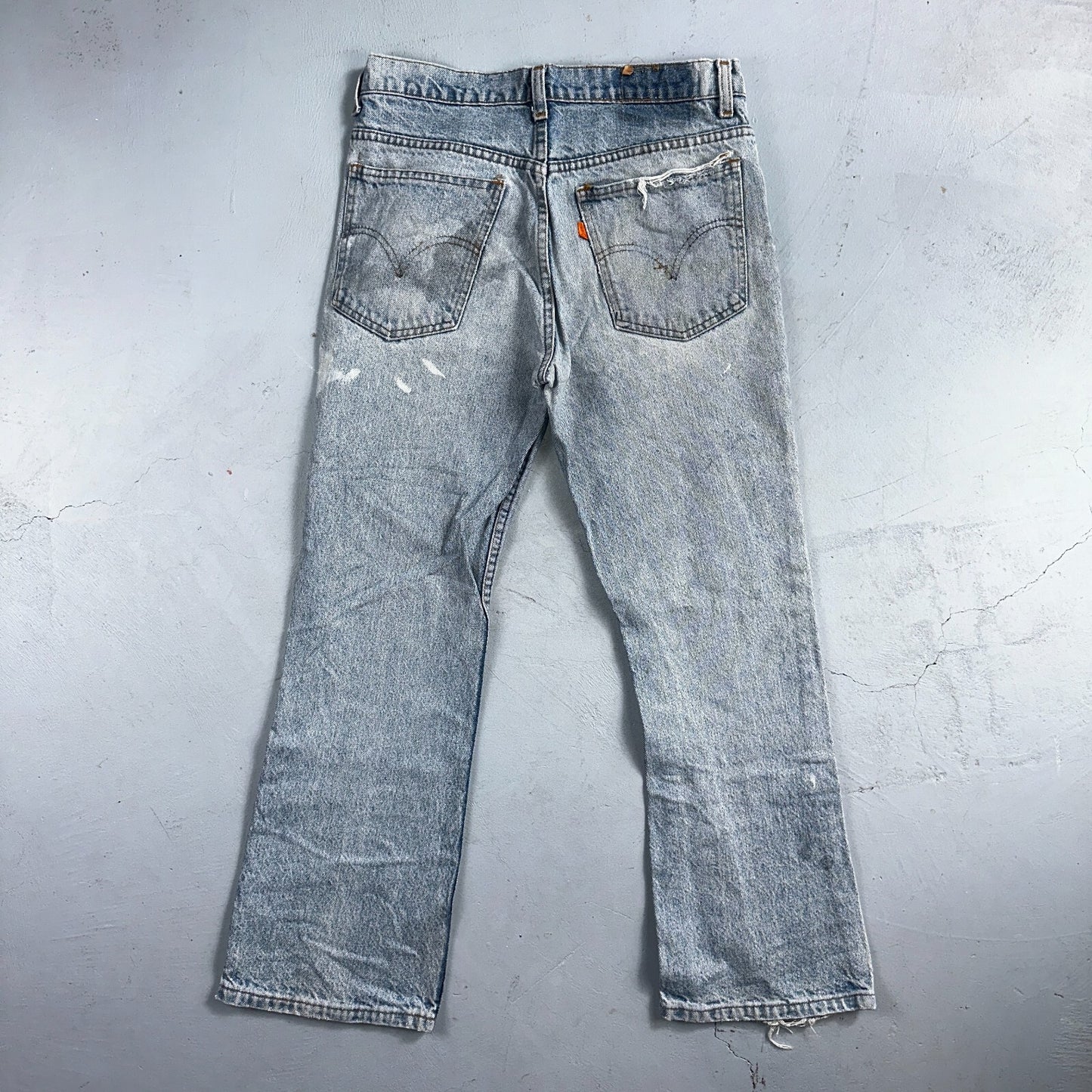 Levis 517 Vintage 80s USA Orange Tab Bootcut Flare Blue Jeans Talon Act 29x28