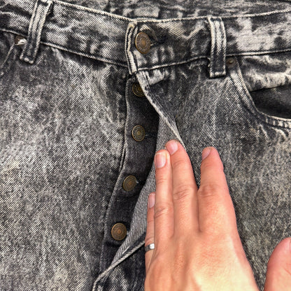 Levis 501 Vintage 80s USA XX Straight Leg Jeans Gray Acid Wash 36x30 Act 34x29