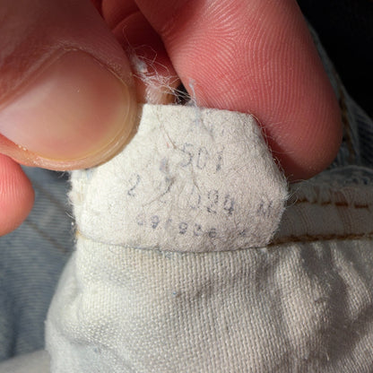 Levis 501 Vintage 80s Redline Selvedge USA XX Jeans Light Wash 30x32 Act 29x28