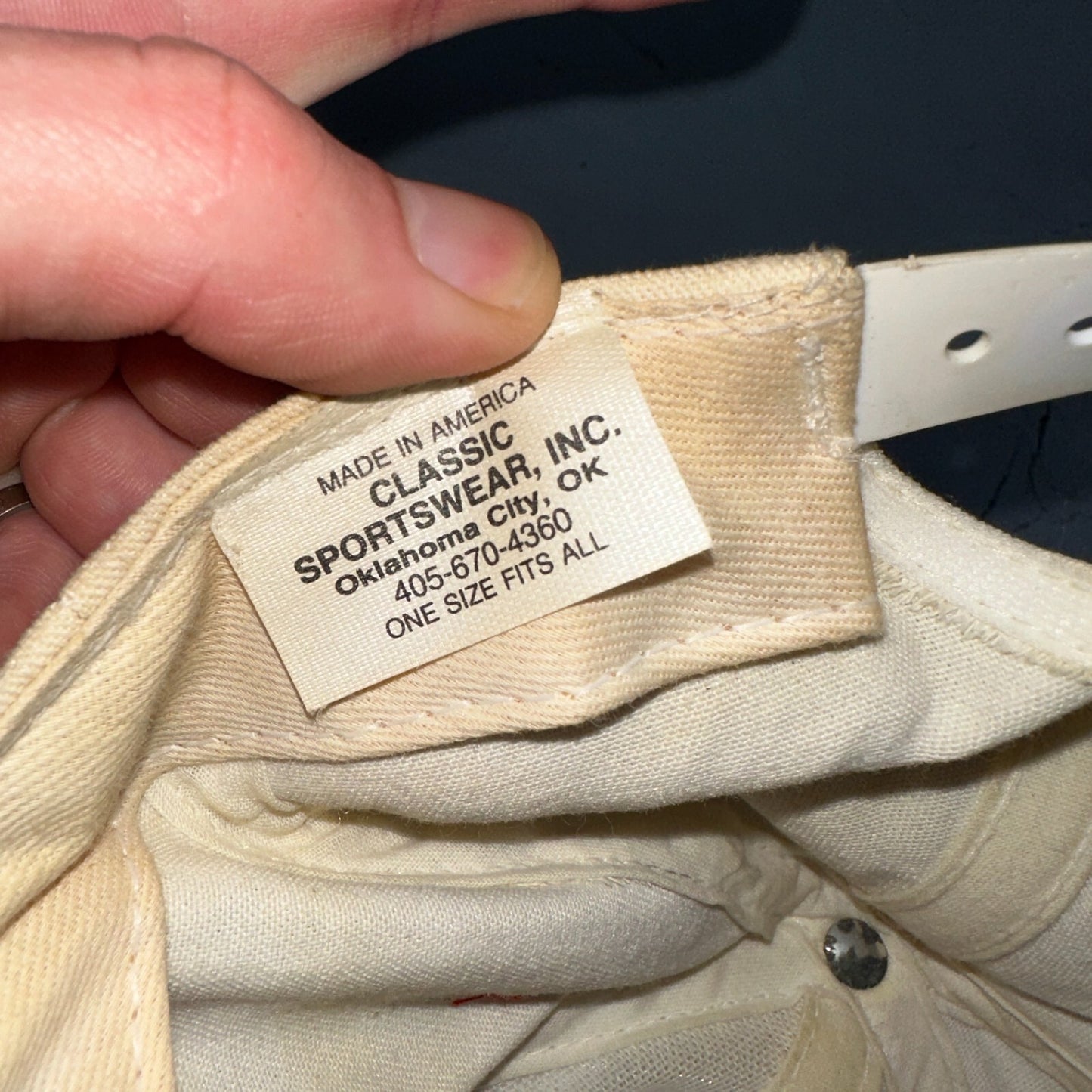 PHS VTG Hat Cap Snapback Sports Football Red White Running Horse Mustang USA