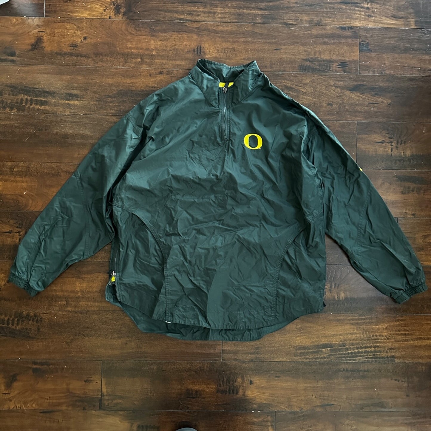 Vintage Nike Quarter Zip Windbreaker Jacket Nylon L Oregon Ducks Korea 90s Y2K