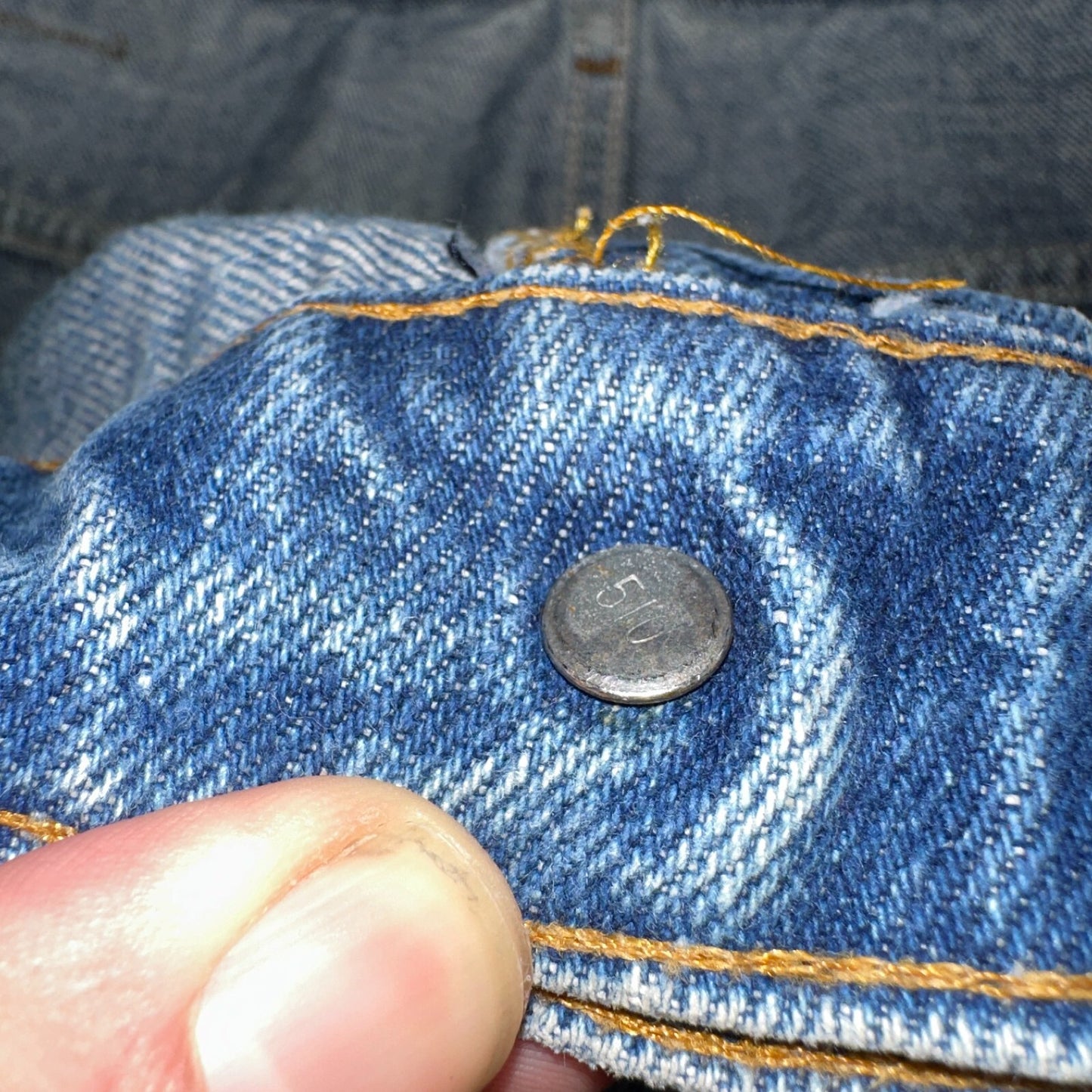 Levis 517 Vintage 80s USA Orange Tab Bootcut Flare Blue Jeans Talon Act 34x28