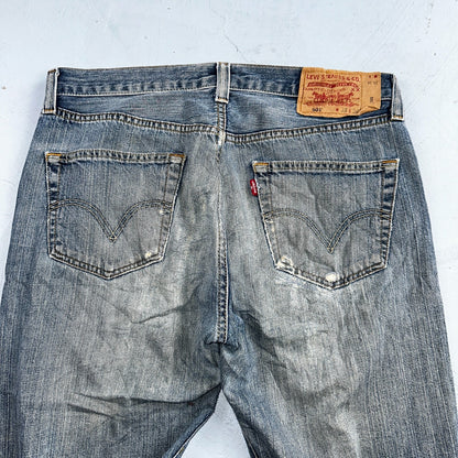 Levis 501 Vintage Y2K XX Straight Leg Jeans Blue Med Wash 33x34 Act 33x33