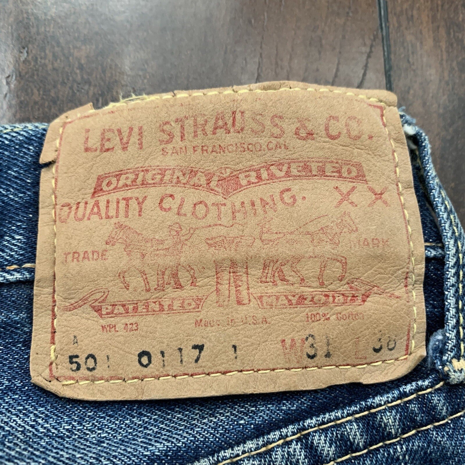 Vintage LEVIS 501 Big E Jeans Selvedge Redline 1960s 60s Distressed 29x29 Thrash