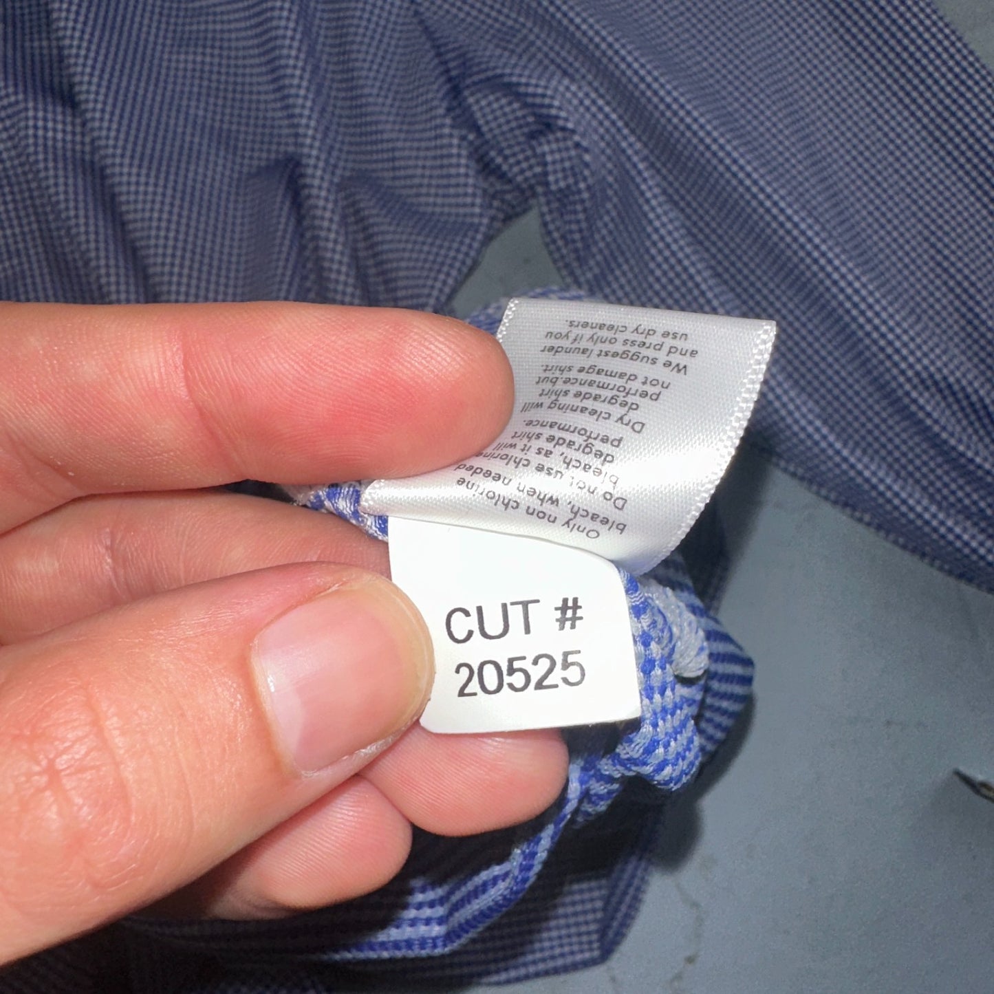 Mizzen Main Spinnaker Collection Shirt Mens L Trim Fit Navy Gingham Performance