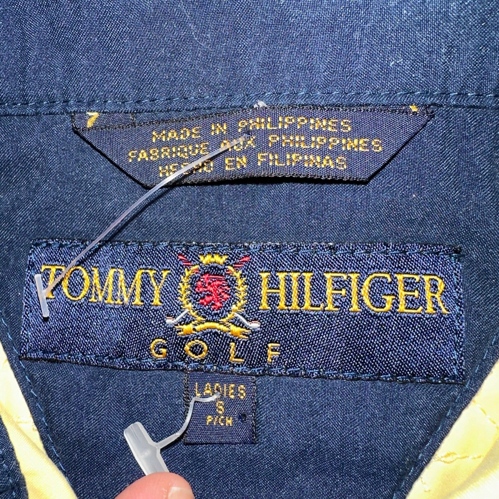 Tommy Hilfiger Golf Yellow Windbreaker Polyester Quarter Zip Pullover Small