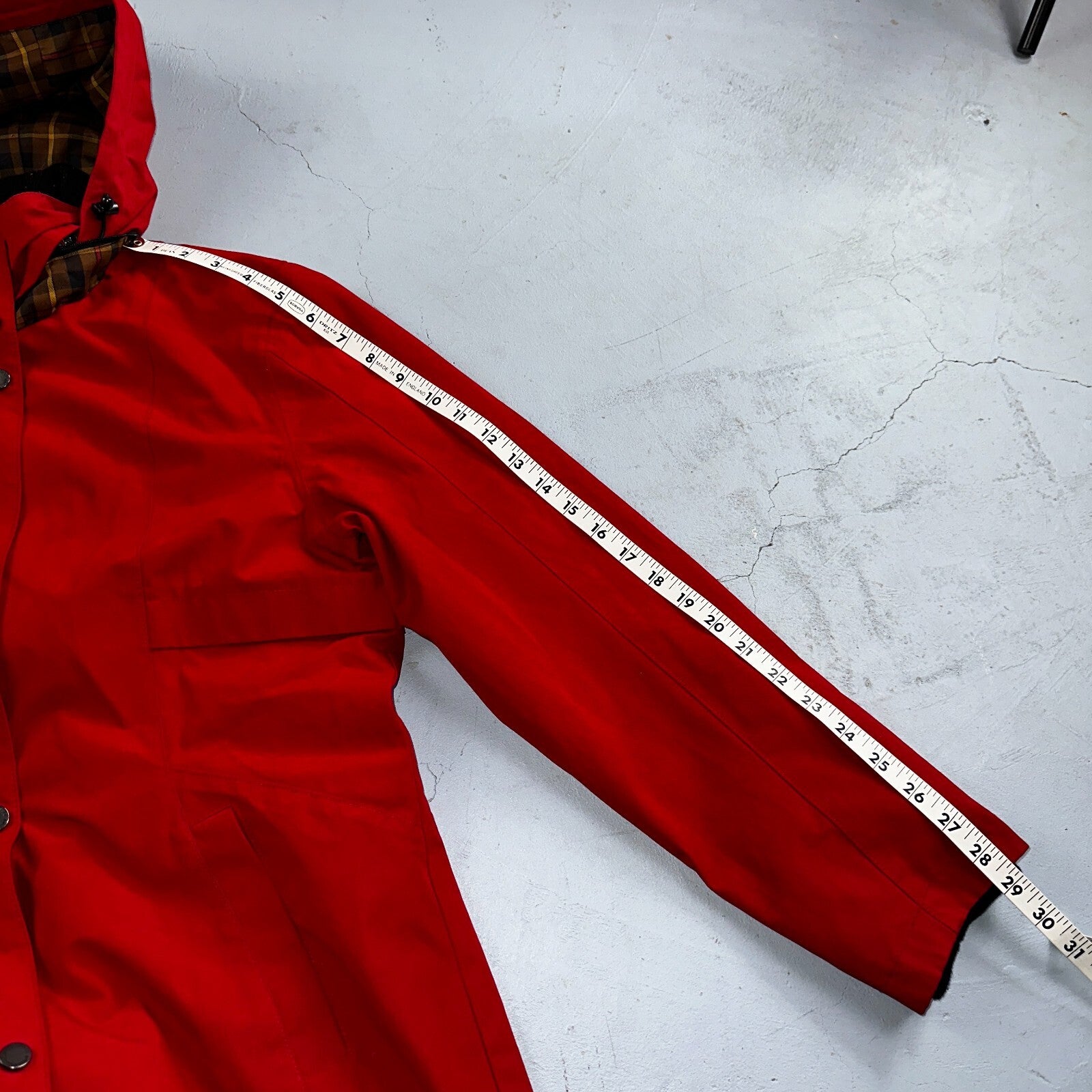 Pendleton Womens Medium Full Zip Hooded Plaid Lined Outdoor Jacket VTG Style Red