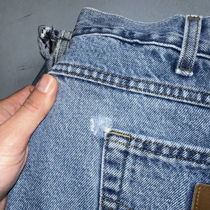 Carhartt Jeans Mens 38x32 Blue Denim Flannel Lined Relaxed Fit Chore Workwear