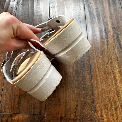 Dansko Sandals Womens 39 Criss Cross Buckle Strap Slide 71202 Pink Leather