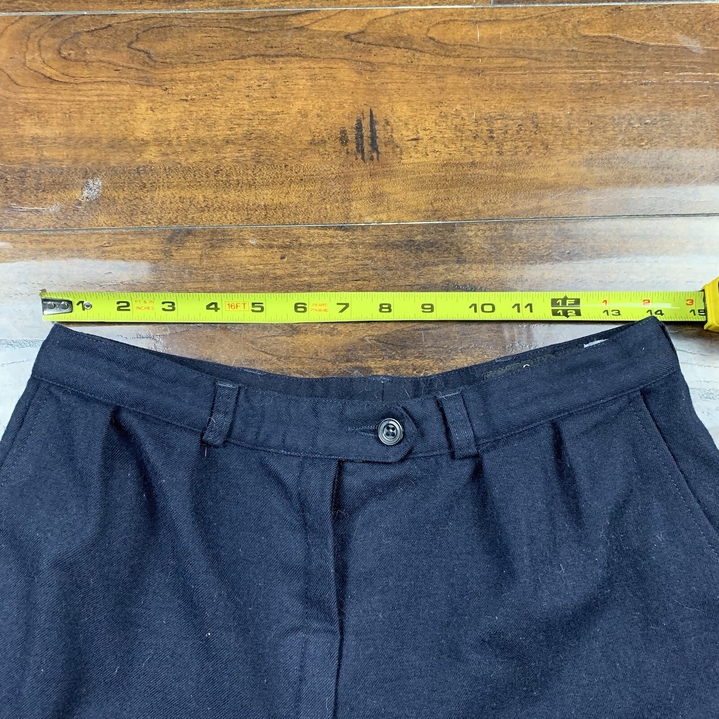 Giorgio Angelo Slacks Dress Pants Womens 12 Navy Blue Wool Vintage 70s Talon