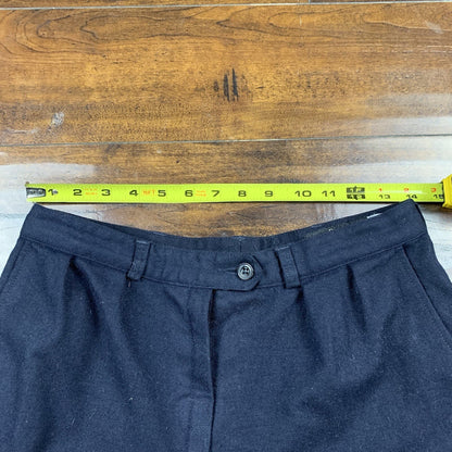 Giorgio Angelo Slacks Dress Pants Womens 12 Navy Blue Wool Vintage 70s Talon