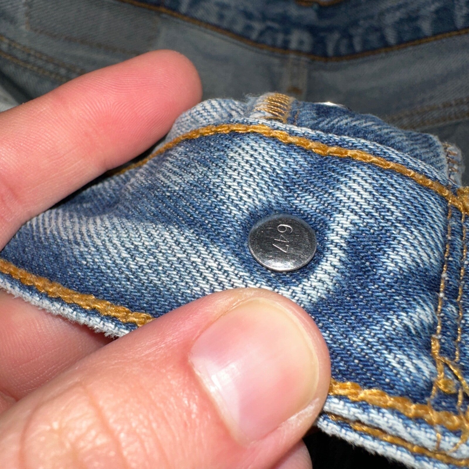 Levis 501 Vintage 90s XX Straight Leg Jeans Blue Light Wash 33x32 Act 31x24