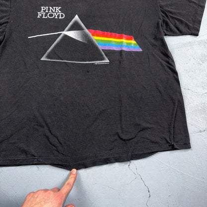 Vintage 1987 Pink Floyd Dark Side of the Moon USA T-Shirt Large Boxy 80s Rock