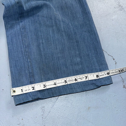 VTG 70s Jeans Canvas High Waist Sears Military Style P44 29x25 Capri HBT Rare
