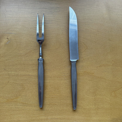 2 VTG Eickhorn Roneusil SIBYLLE Stainless German Flatware Carving Knife Set MCM