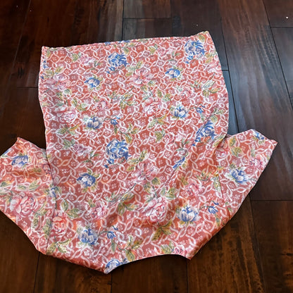 VTG Laura and Jayne Peites Womens Semi Sheer Blouse Blue Button 4 Floral Cute