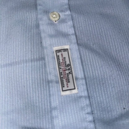 Christian Dior VTG Button Shirt Long Sleeve Men’s 16.5 Blue Basic Chemises QVV