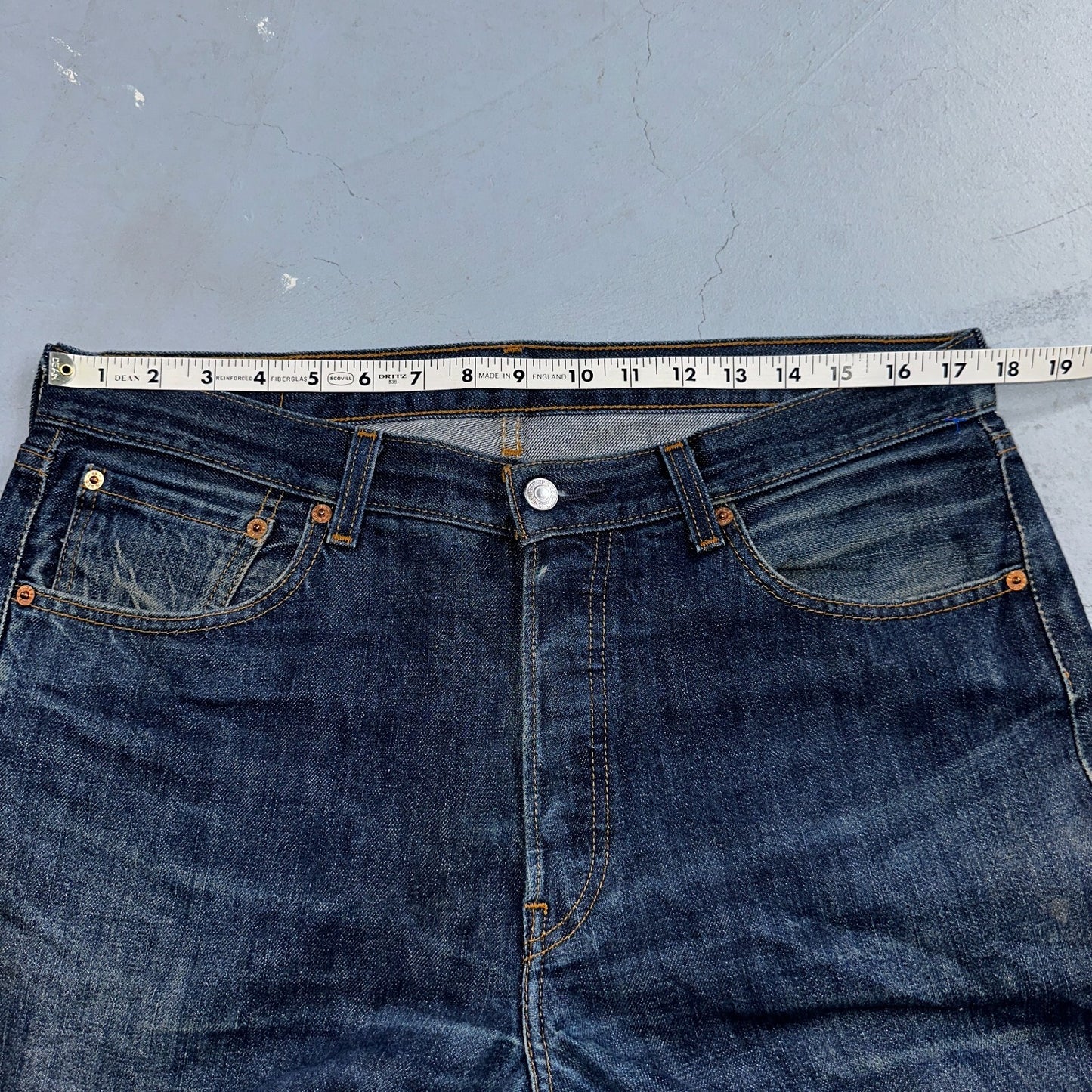 Levis 501 Vintage Y2K XX Straight Leg Jeans Blue Dark Wash 34x32 Act 35x31