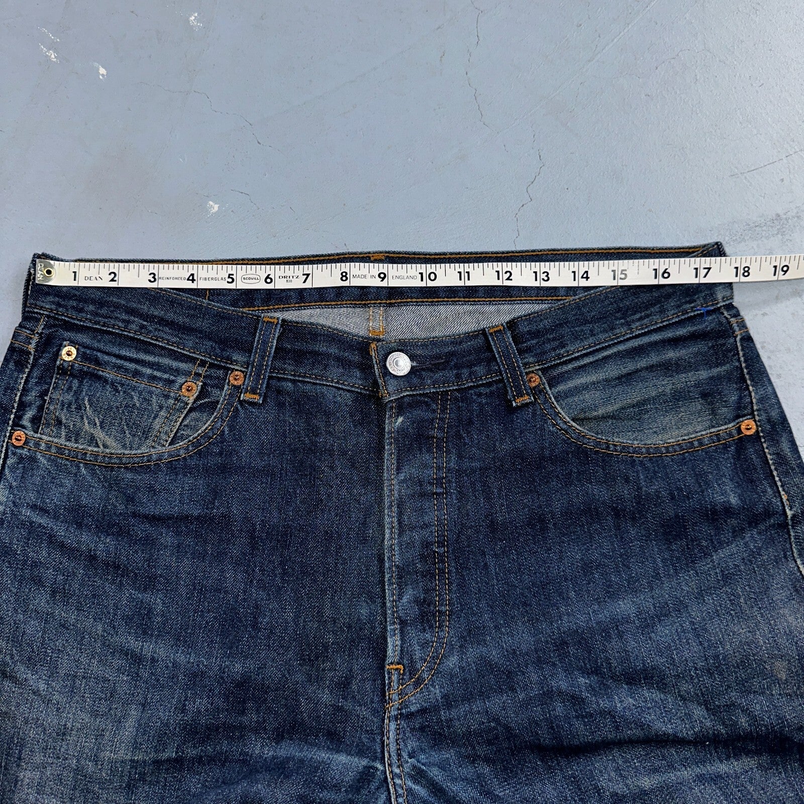 Levis 501 Vintage Y2K XX Straight Leg Jeans Blue Dark Wash 34x32 Act 35x31