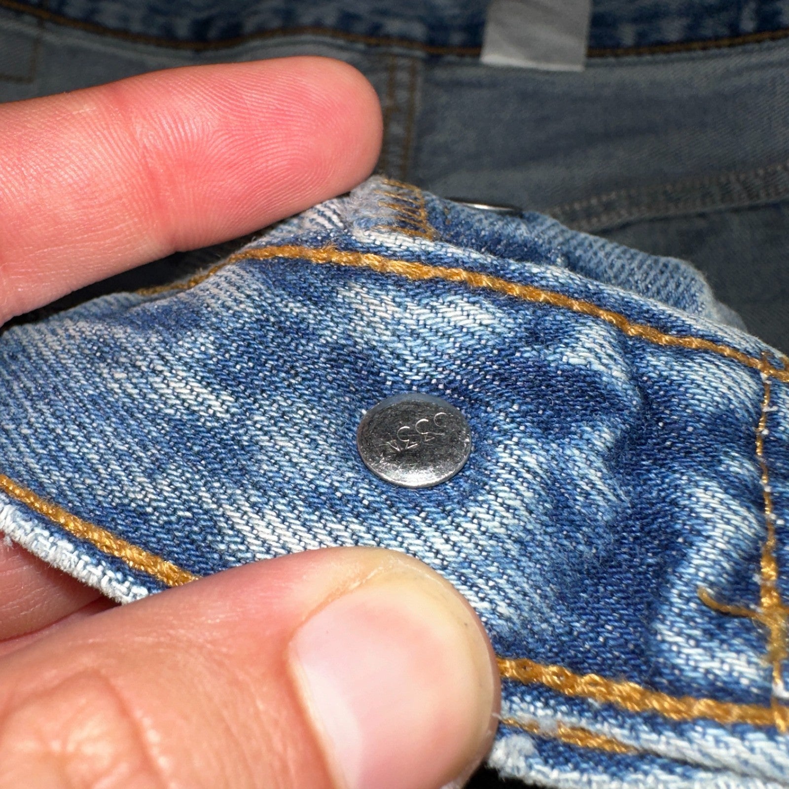 Levis 501 Vintage Y2K 90s XX Straight Leg Jeans Blue Light Wash 36x32 Act 33x30