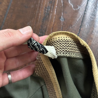 Vintage 60s Sport King Canvas M Montgomery Ward Green Rockabilly Grandpa 1960s