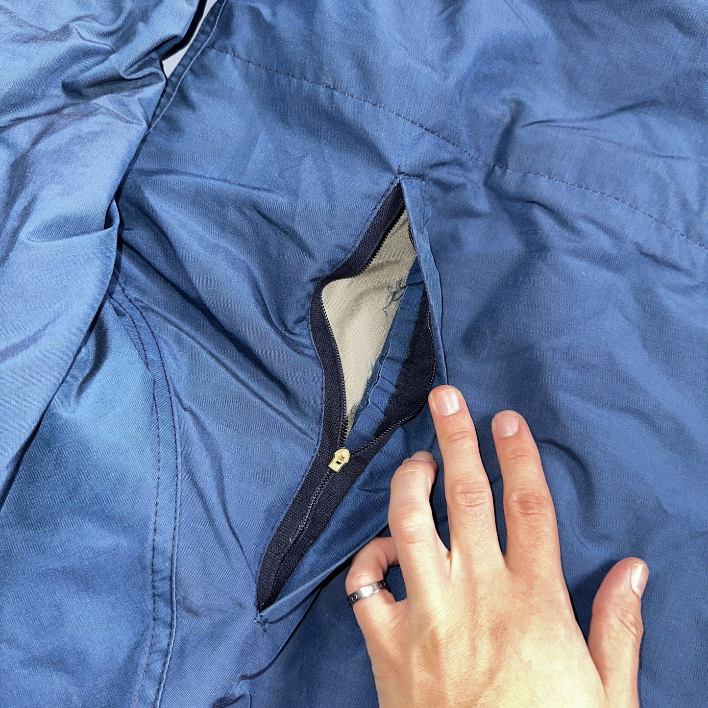 LL Bean Parka VTG Jacket Mens M Baxter State  Maine Coat Plaid Lined Blue Wool