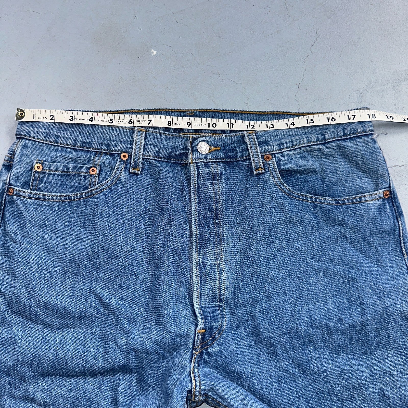 Levis 501 Vintage 90s USA XX Straight Leg Jeans Blue Med Wash 38x30 Act 36x29
