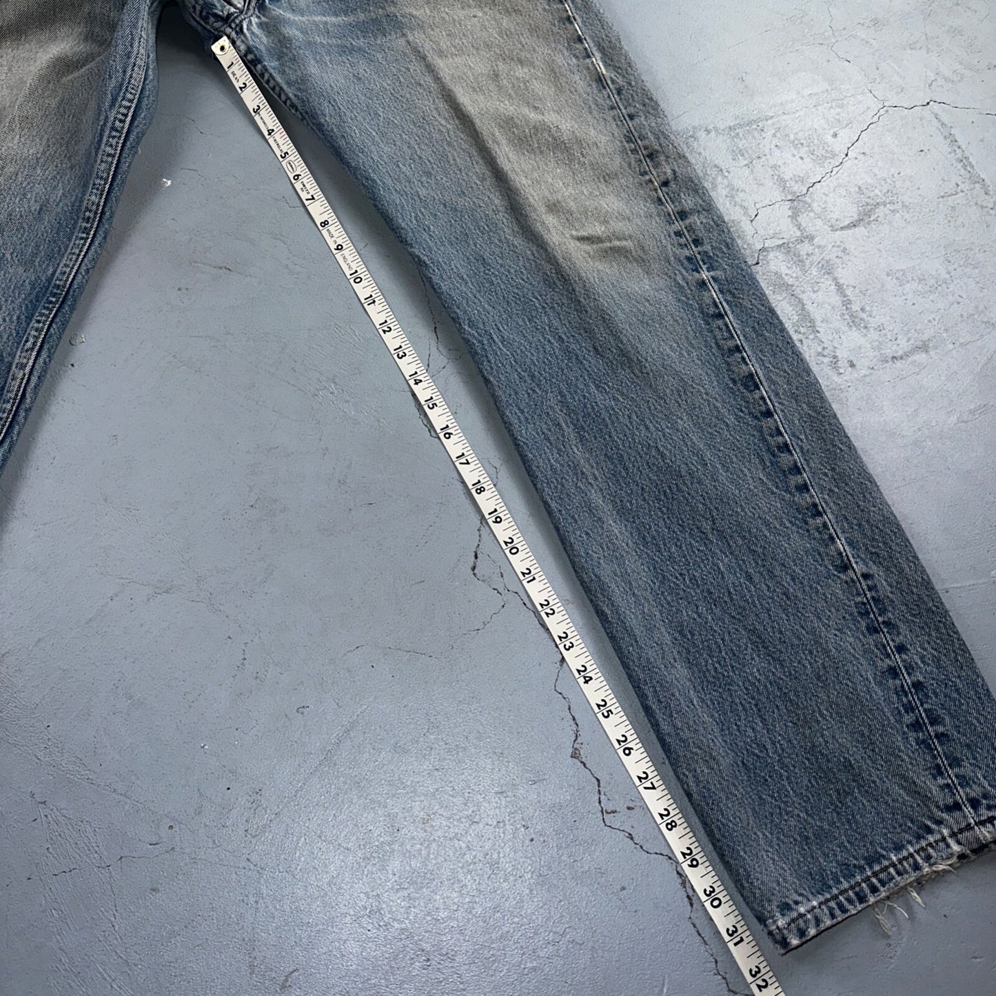 Levis 501 Vintage 90s USA XX Straight Leg Jeans Blue Light Wash 38x36 Act 34x31