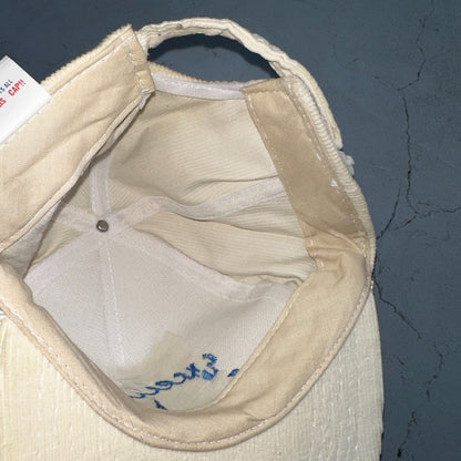 Excellence In Service Corduroy VTG Hat Cap Snapback White Otto Flame Water Vag