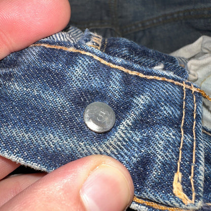 Vintage LEVIS 505 Jeans Big E 1960s Denim 28x28 USA 60s 501 502 Talon Zipper