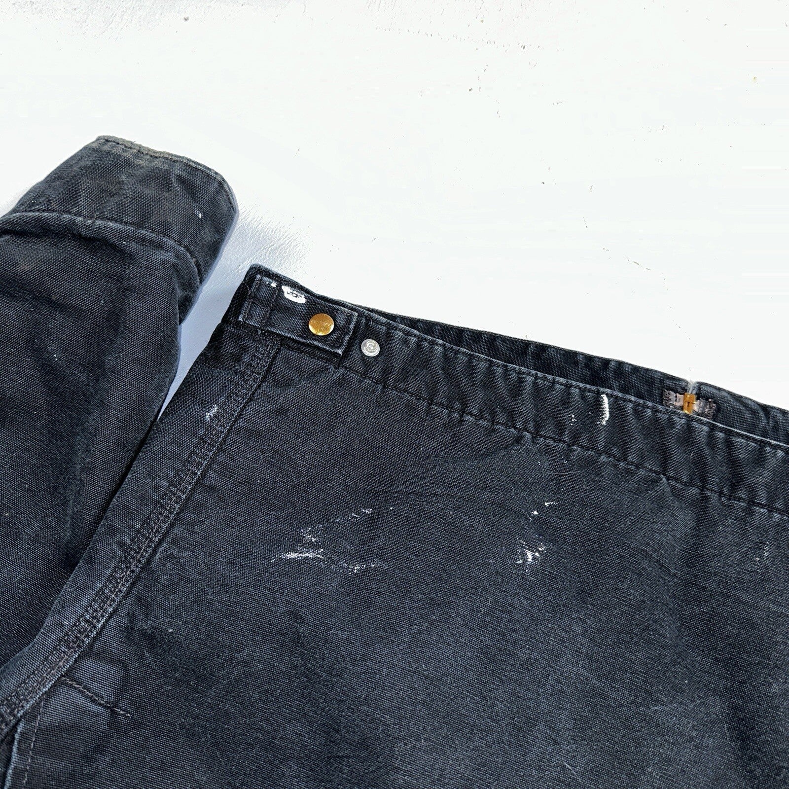 Carhartt VTG Jacket Mens L Tall Black Detroit J001 Blanket Lined USA J97 BLK