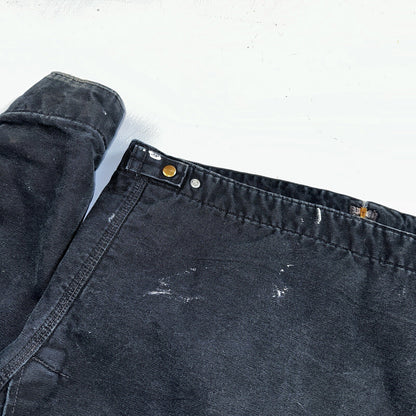 Carhartt VTG Jacket Mens L Tall Black Detroit J001 Blanket Lined USA J97 BLK